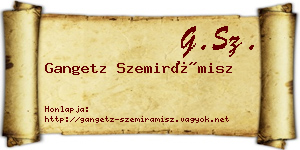 Gangetz Szemirámisz névjegykártya